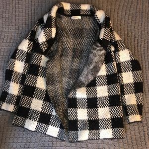 Plaid Sweater Jacket